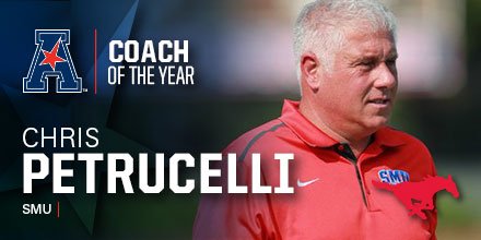 American_WSoc's tweet photo. Congrats to @SMUSoccerW's head coach Chris Petrucelli for being named Co-Coach of the Year https://t.co/W5vJkARFhr