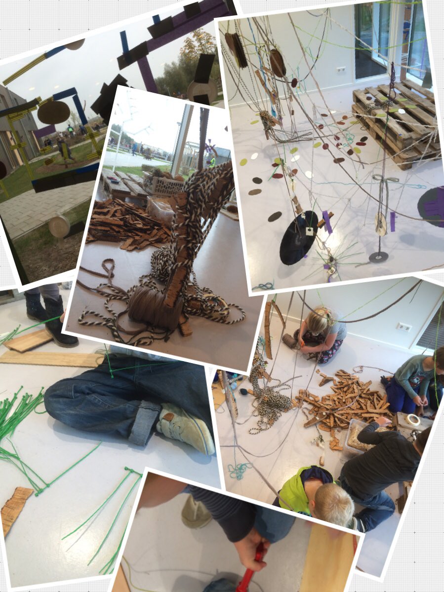 karingerfen's tweet photo. Vandaag had ik als kunstenaar mijn #atelier op basisschool #dePaperclip en werkte ik met gr. 1t/m4 aan een #draadinstallatie #reggioemilia https://t.co/tmaMsojWoF
