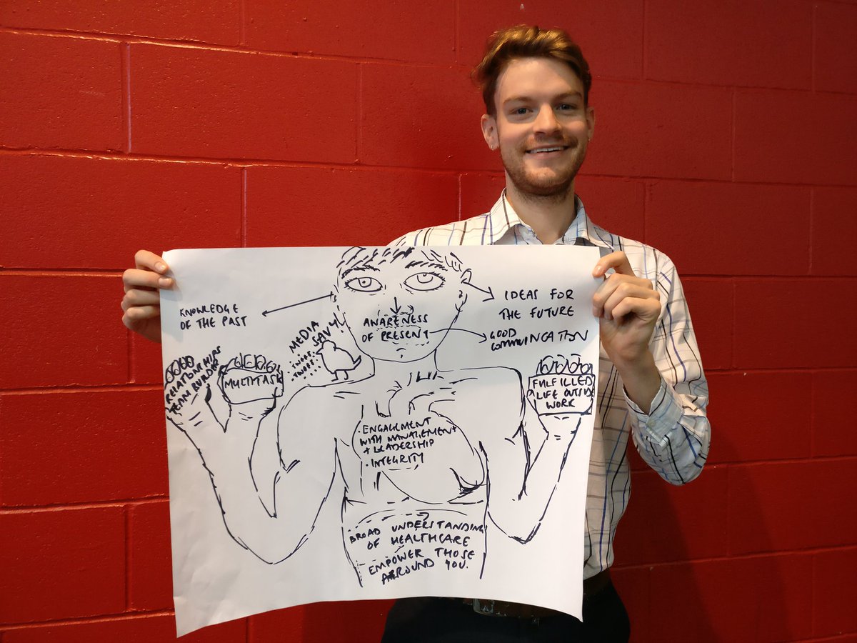 agents4c's tweet photo. Some ideas about the perfect future medical leader (expertly displayed by @jbfreer) #agents4c #leadershealth16 https://t.co/rNwNReNSSE