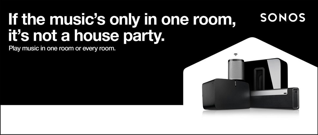 From Nov. 1 - Dec. 17 come in and demo SONOS, then enter our contest to win a Home Full! (PLAYBAR, SUB, PLAY:5 and PLAY:1).