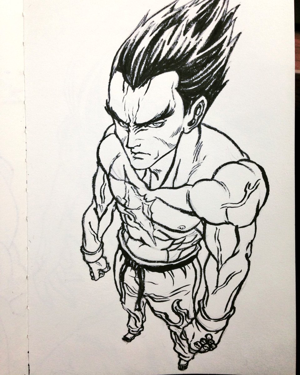 0EX800 on X: Inktober Day 12 Kazuya Mishima Fanart #qpmjcv