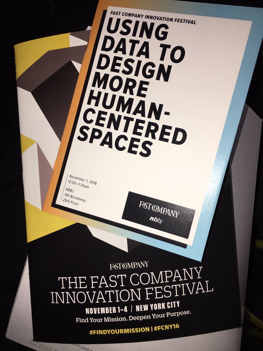 JSLSaba's tweet image. Data and Design- awesome Fast Company Innovation Festival panel at NBBJ NY @NBBJDesign #FCNY16