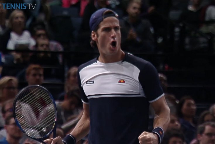 TennisTV's tweet photo. One break, and it came in the last game. @feliciano_lopez is through to face #Pouille in @bnppmasters R2 https://t.co/kRsZ9udpkC https://t.co/tLbCff6KNB
