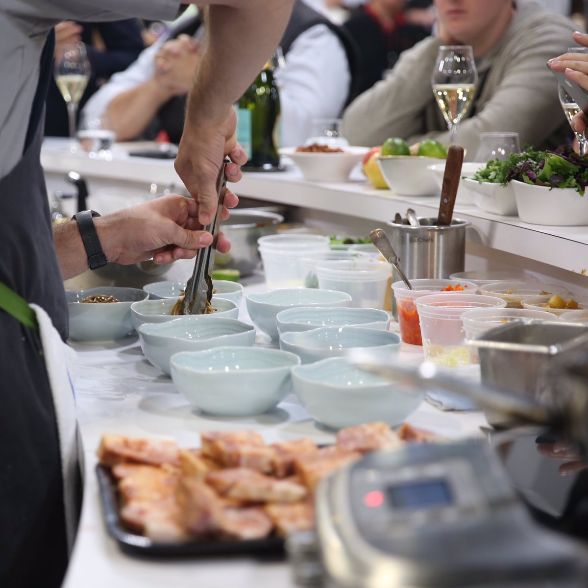 Star_Chefs's tweet photo. Chilled buckwheat noodle salad + fermented #porkbelly red beans & rice by @MGulottaNO during his #ArtOfPresentation pop-up @ #StarChefs2016 https://t.co/q4HeS7AQmC