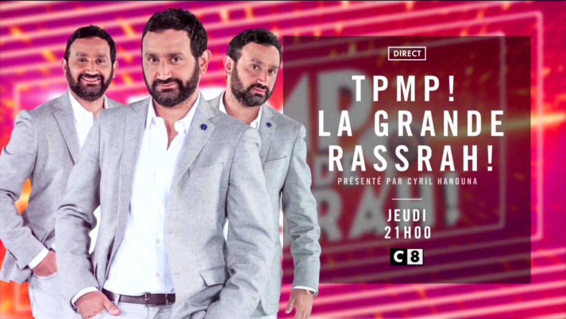 TBT9_W9's tweet photo. Jeudi soir en direct : #TPMPRassrah avec un @Cyrilhanouna plus motivé que jamais à vous faire rire !! Vous serez avec nous ? #TPMP 😄📺🎉 https://t.co/3P1knTluAa