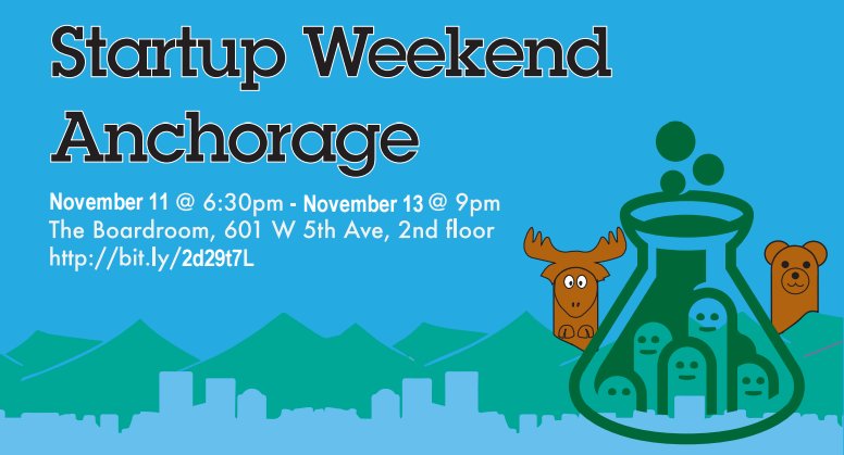 ProsperAlaska's tweet photo. Are you going to Startup Weekend? #Anchorage #Alaska Friday, Nov. 11 - 13 https://t.co/iL3sr088mW https://t.co/wozh1CrMFU