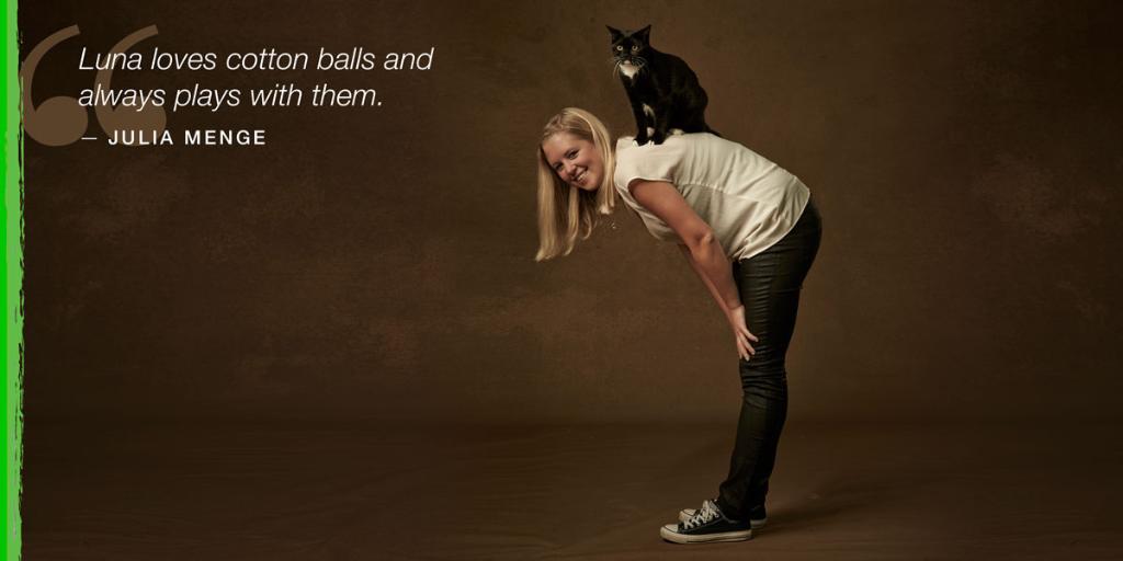 Elanco4Pets's tweet photo. Julia is thankful that her #cat enjoys in the simple things in life like cotton balls! #Thankful4Pets #BayerPet https://t.co/9pJR1OCWzm https://t.co/j5RDaVi0Dd
