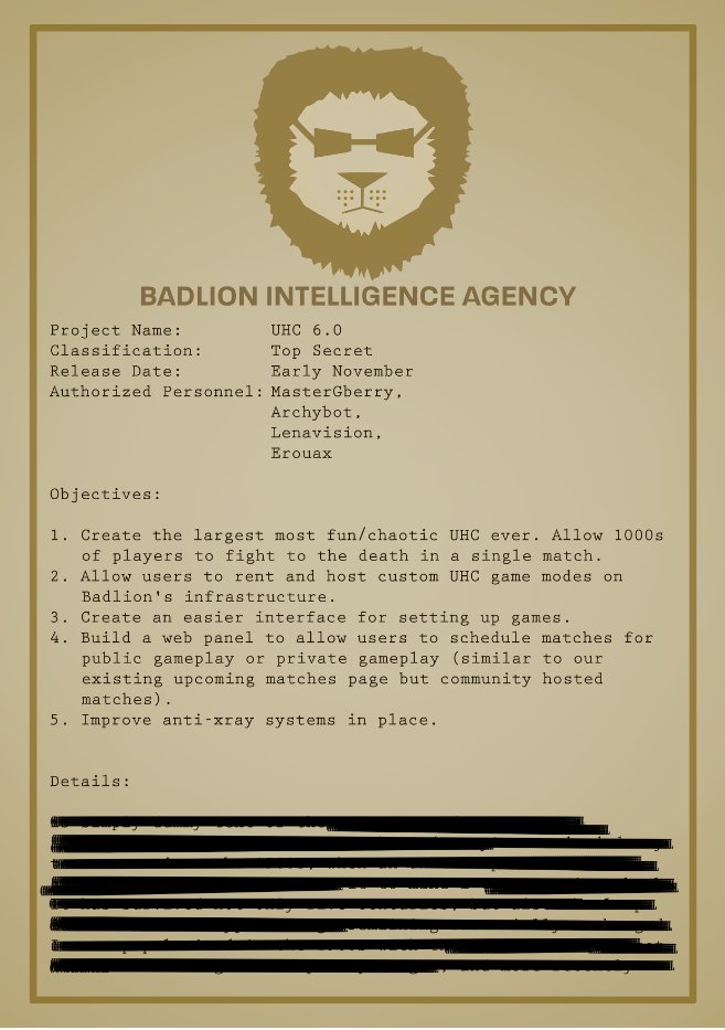 Badlion's tweet photo. Information stolen from the Badlion Intelligence Agency about UHC 6.0 by a username called MakeBadlionGreatAgain https://t.co/yu4kLcPeDM https://t.co/ryRvR8cS42