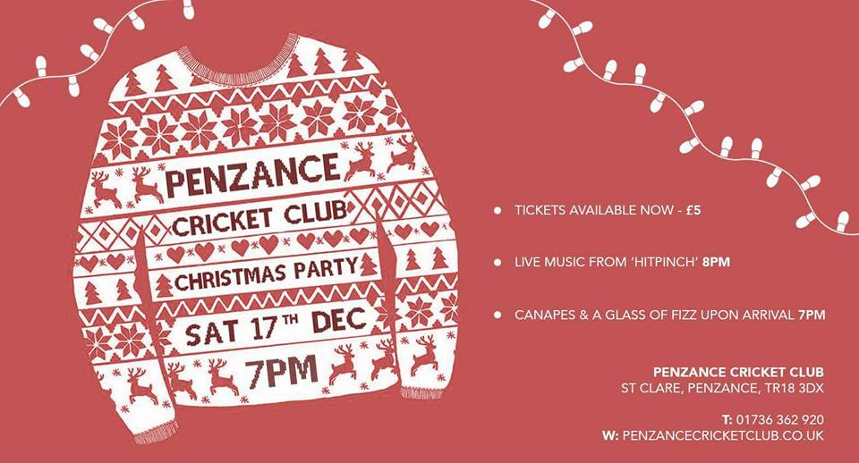 PenzanceCricket's tweet photo. Date for our Christmas Party. See you there! https://t.co/Yo5llmVI5m