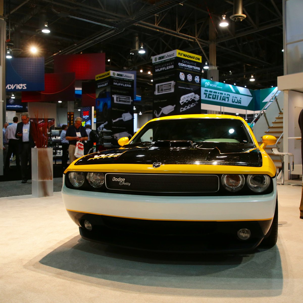 PartsTech's tweet photo. PartsTech is LIVE at #AAPEX16 

@WIXFilters brought out the big guns with this Dodge Challenger!

#sema2016 #SEMAShow #PartsTech https://t.co/3aul00U3Nb