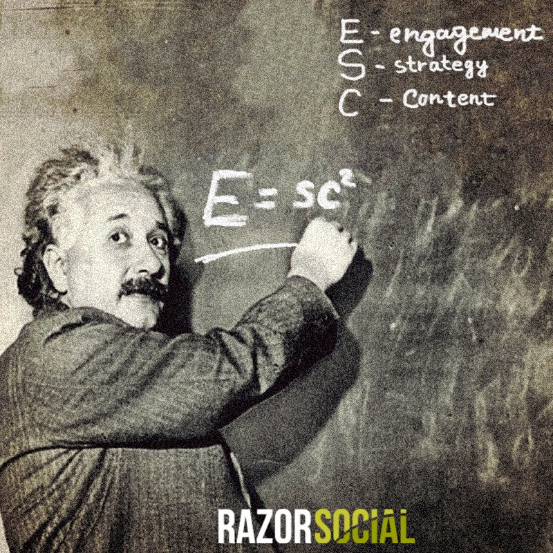 IanCleary's tweet photo. E = #Engagement
S= #Strategy
C= #Content

E = SC² https://t.co/5wtGwLNOhJ