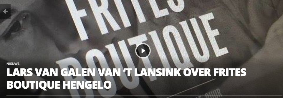 [video] <a href="/LarsvanGalen/">Lars van Galen</a> van <a href="/Hotellansink/">'t Lansink</a> over Frites Boutique in Hengelo -> chefsfriends.nl/lars-van-galen… #chefsfriends