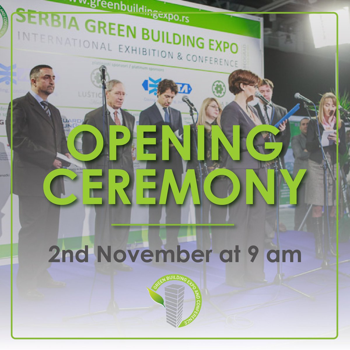 We are starting tomorrow! OPENING CEREMONY is at 9 am, don't miss it! #GreenBuildingExpoandConference2016