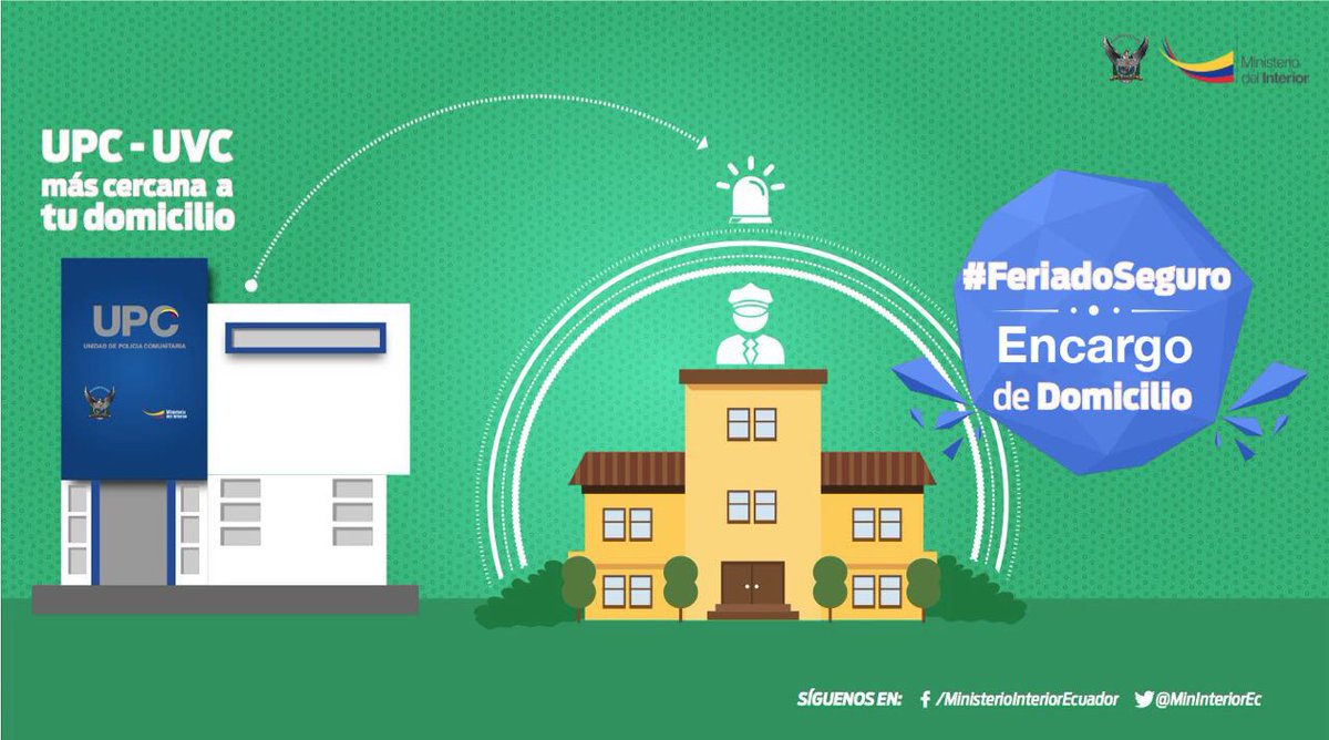 MinGobiernoEc's tweet photo. Recuerda solicitar el servicio #EncargoDeDomicilio en la #UPC más cercana a tu hogar. #FeriadoSeguro. https://t.co/FDngZNr73w