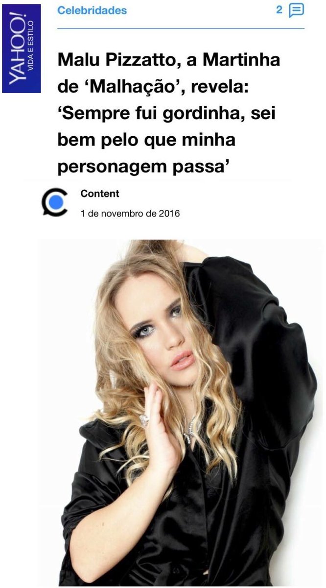 Ao <a href="/YahooBr/">Yahoo Brasil</a>, @malu_pizzatto fala sobre ser modelo para adolescentes e rejeita padrões pré-estabelecidos. Confira: br.vida-estilo.yahoo.com/malu-pizzatto-…