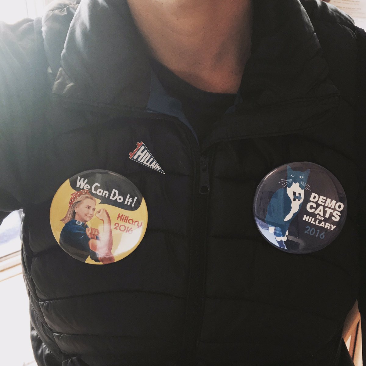 DeborahMullerAZ's tweet photo. Got my #flair on & Ignoring Chanel's advice to take off one thing before walking out the door today! #sorrycoco #imwithher https://t.co/sdHRp5Mt8v