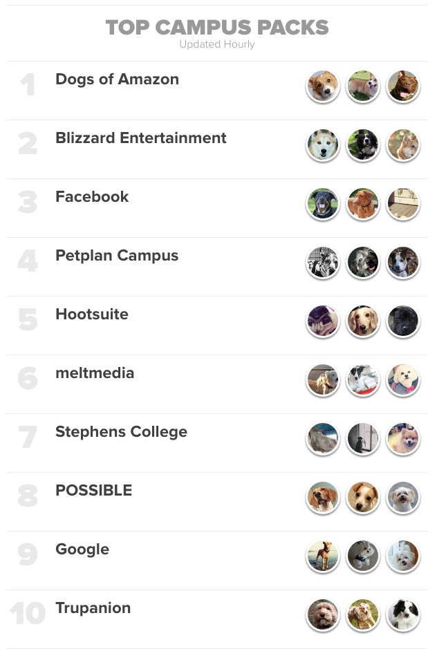 stuffandymakes's tweet photo. Way to go @meltmedia! No. 6 on the @pack Campus list (even above Google)! https://t.co/F2WEWUdiPd