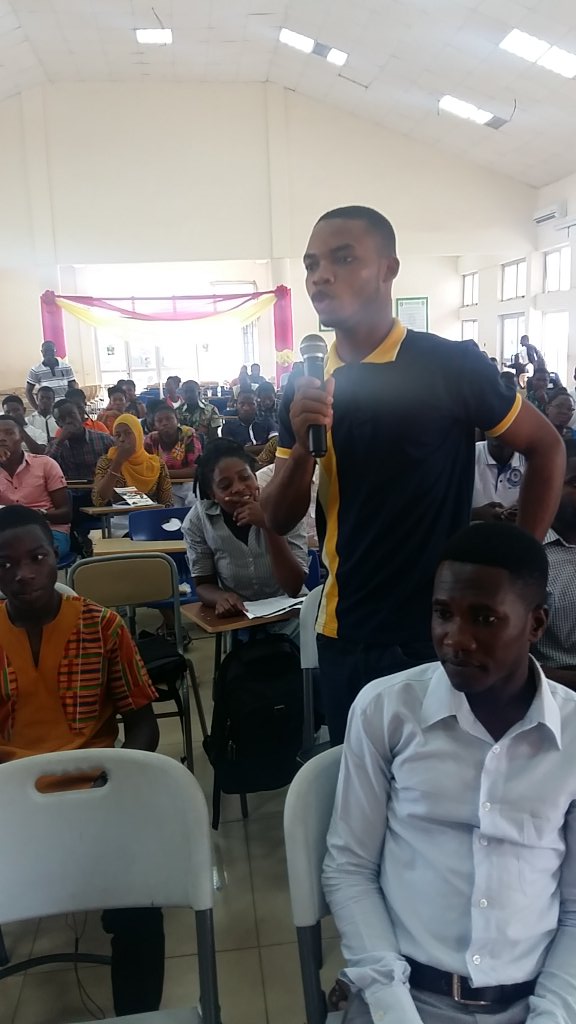 This <a href="/uhas_ho/">UNIVERSITY OF HEALTH</a> level 200 student spoke to <a href="/BismarkTay/">Bismark Tay</a> about leadership skills <a href="/BarcampHo/">Barcamp Ho #bcho</a>. Now he can do what he wants to do. #bcho. #HoCity