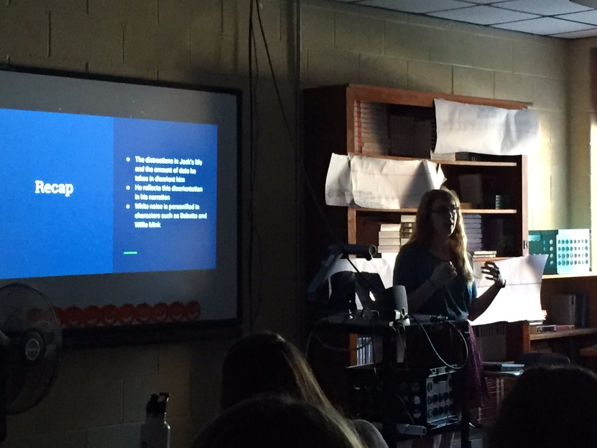 WestHighCC's tweet photo. An amazing IOP/video presentation on Media in "White Noise". #IBcreative @IBMrsSiebe @ashleyjessie https://t.co/6M3ii6ew21