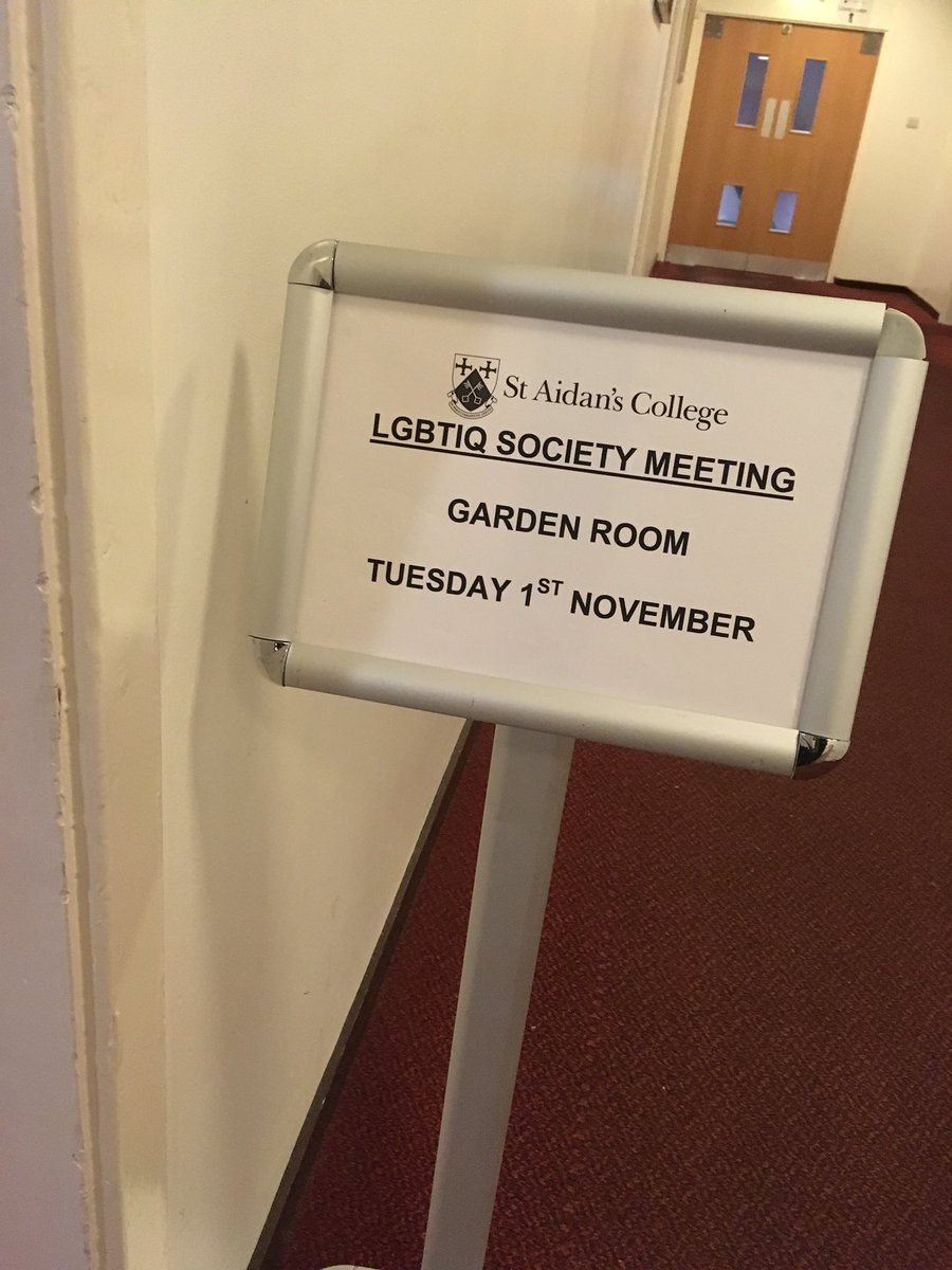 Ready for our first meeting of the year! We have a sign and everything #legit