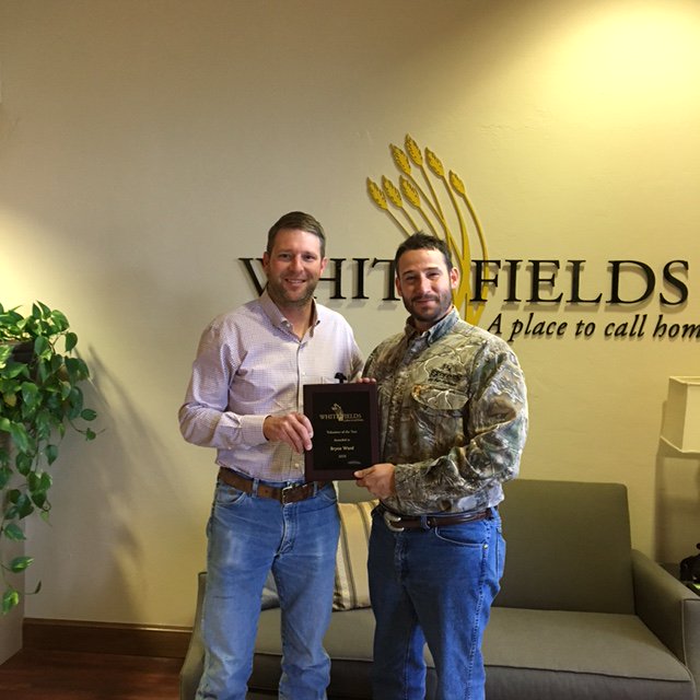 whitefieldsinc's tweet photo. Congratulations to our volunteer of the year, Bryce Ward! He has been instrumental in helping us develop an agricultural therapy program. https://t.co/N30yRpQ9QJ