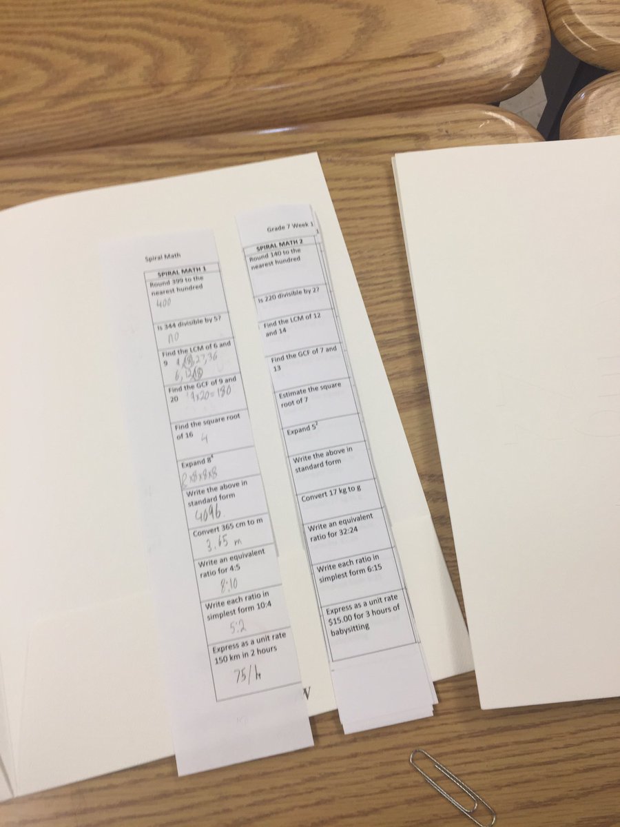 msmayner's tweet photo. Spiral math prepped. #yearlonglearning #keepitfresh #repetitionisgood https://t.co/Af7J3QbvjA