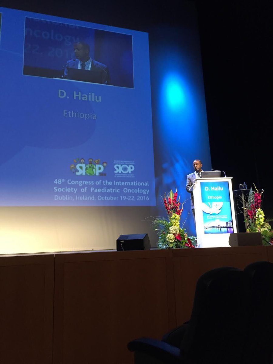 TheAslanProject's tweet photo. Dr. Daniel Hailu, the #TASH Chief of Pediatric Oncology/Hematology & #AslanProject graduate, presenting at #SIOP2016 on #EssentialMedicine https://t.co/XTUyY0g3gw