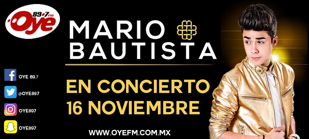 Oye897's tweet photo. No vemos a las #Bautisters dando RT para que sigamos regalando boletos y vean a @mariobautista_  ¿Quién dijo yo? :D https://t.co/IyVk1KLSA6 https://t.co/sThDyDaI0P