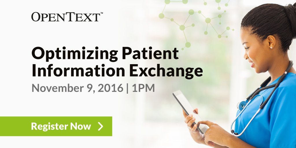 OpenText's tweet photo. [#Webinar] Optimize patient information exchange with #Fax2Mail for #Healthcare: https://t.co/f837VEYSy7 https://t.co/JgRU1rFbuC
