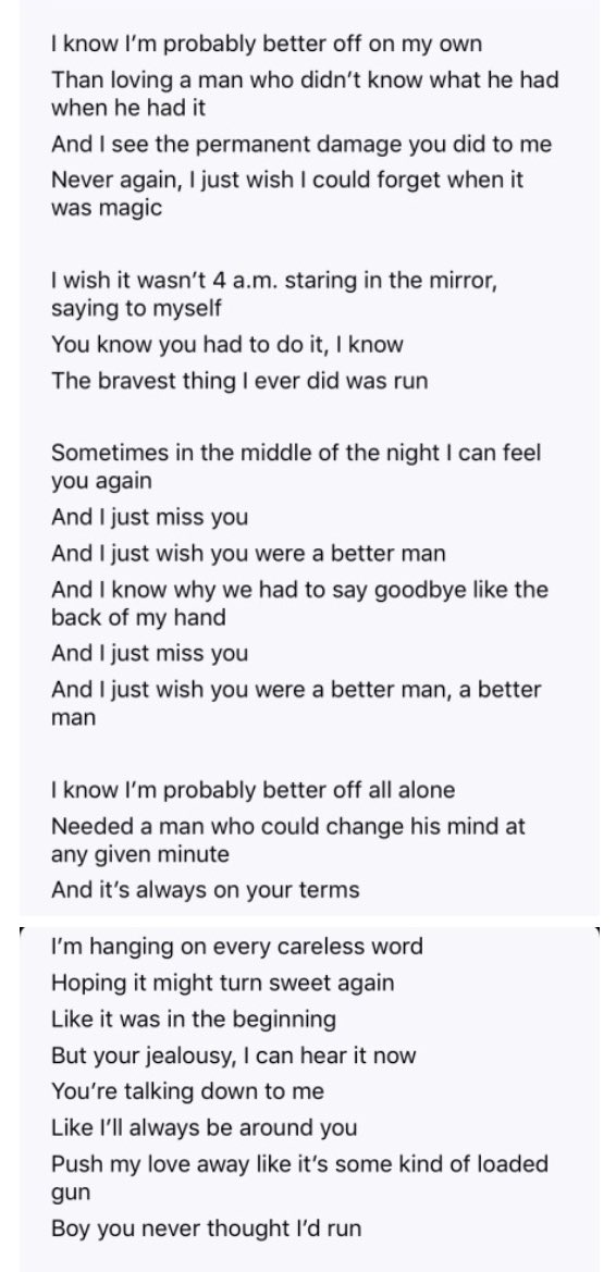 Taylor Swift News On Twitter Betterman Lyrics The Song