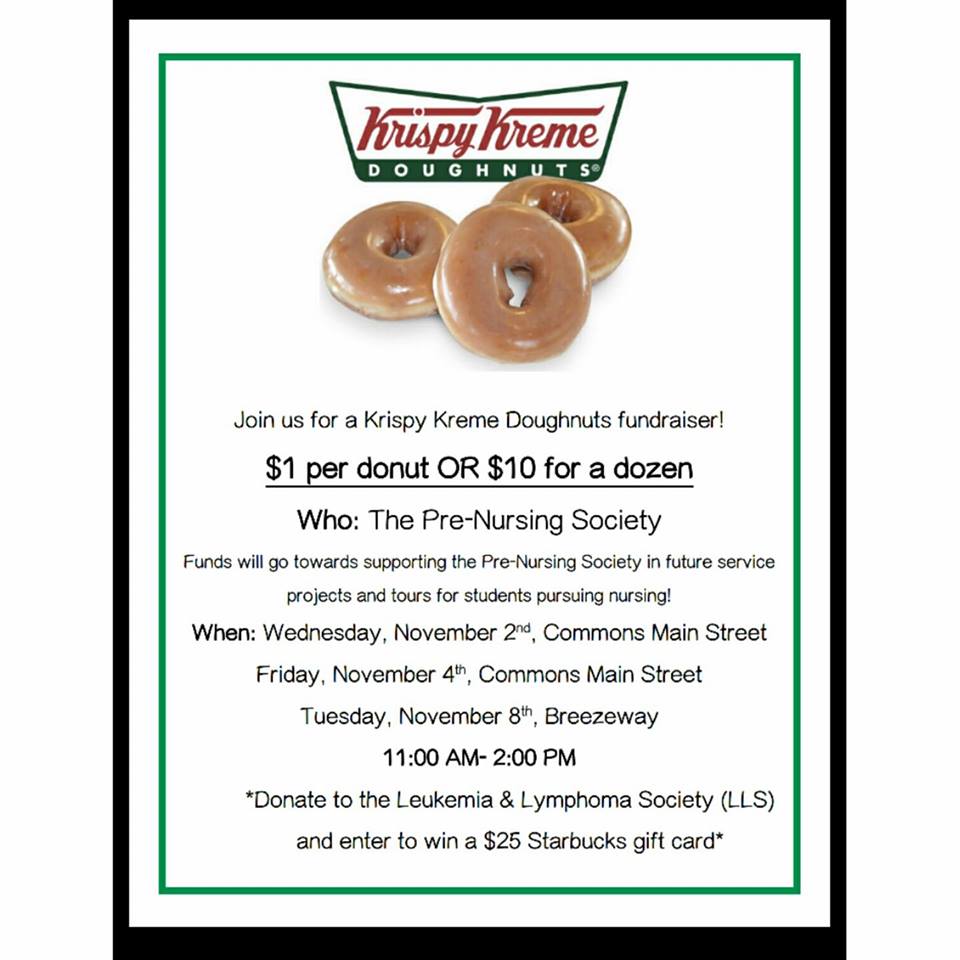 umbcPreNursing's tweet photo. Come and support the UMBC Pre-Nursing Society tomorrow by buying a donut! We will be selling from 11am-2pm in Commons (Main Street) https://t.co/tKx9fmYSsI