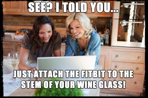 #WineWorkout Who's game? #wine #fitbit #wineoclock