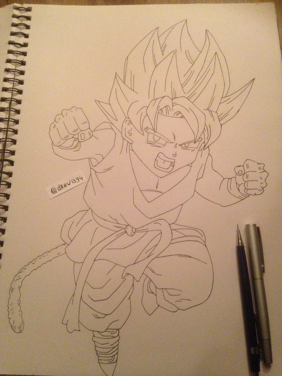 draw1394's tweet photo. New drawing #supersaiyan #childhood #new #wip #creativeempire #art_4share #kidgoku #dragonballgt #dragonball #dragonballZ https://t.co/NYRNFIVj6v