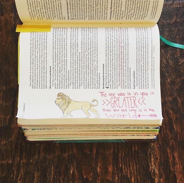 valleycreek's tweet photo. 1 John 4:4 
Thanks for sharing this Madison! #VccSeries 
#VccTheLionsDen https://t.co/Oje8FrNB5R