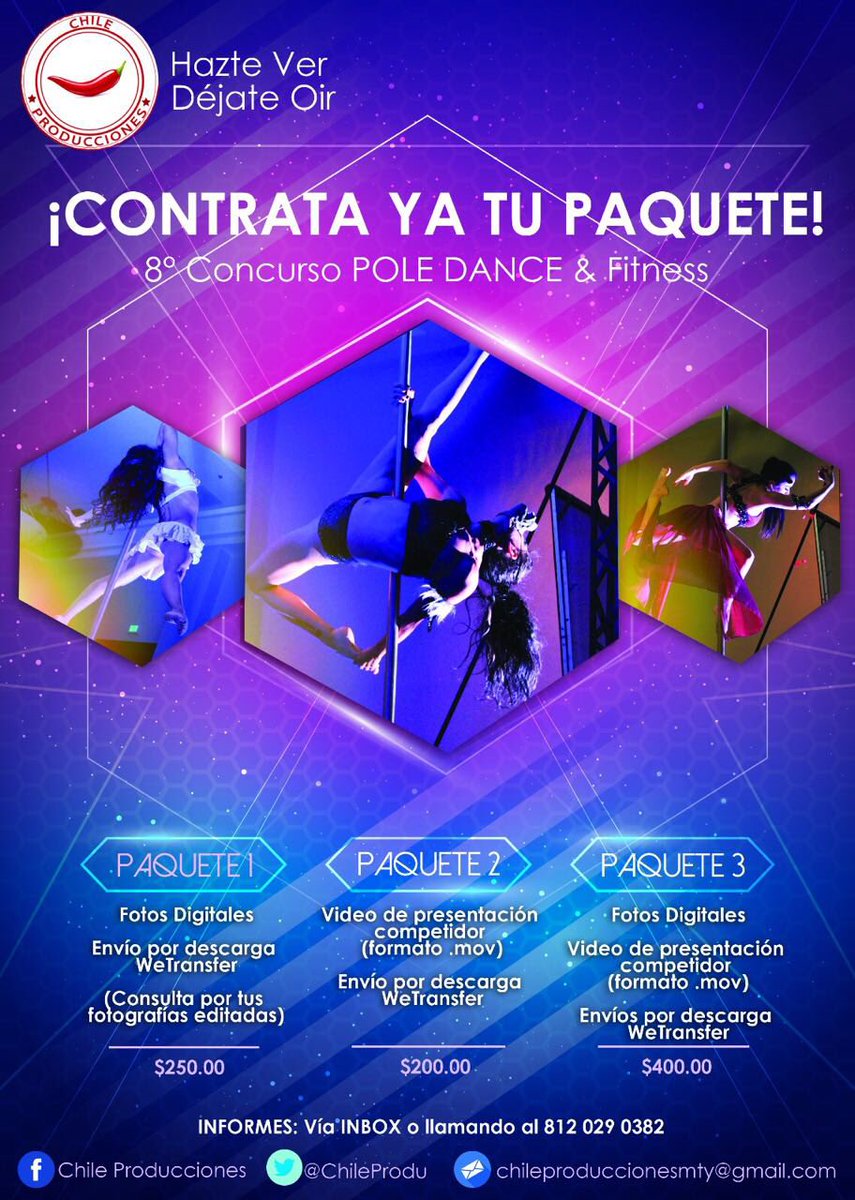 ChileProdu's tweet photo. Contrata tu paquete de fotografía y/o vídeo para el 8vo Concurso de @PiscisPoleDance Contáctanos por nuestras redes. https://t.co/Ddz7RiGTrc
