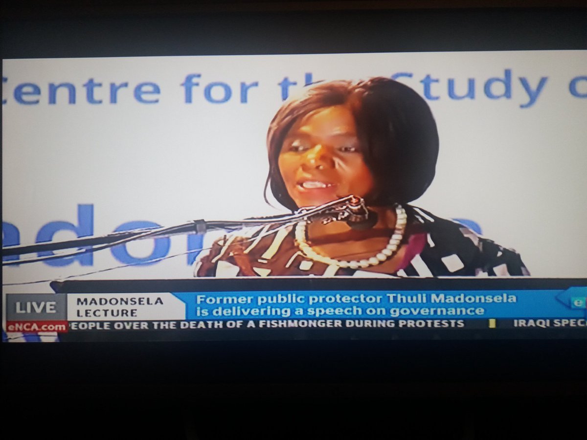 Rikkising's tweet photo. Thuli as angelic, delivering the different manifestations of good governance to Luminaries of note #ThuliLecture https://t.co/2efXB1naBw