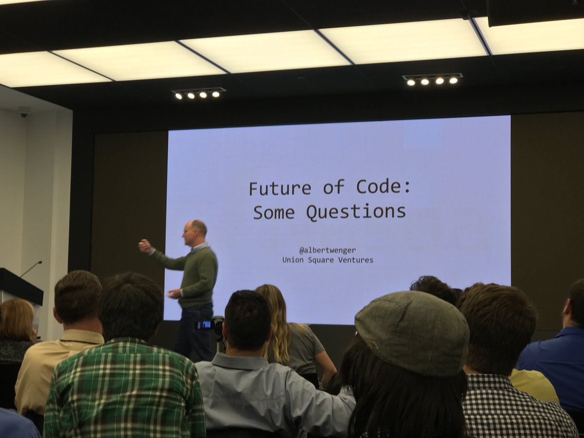 chowdhury's tweet image. Excited to have @albertwenger of @usv wrapping up the @ctosummit today! On the #futureofcode