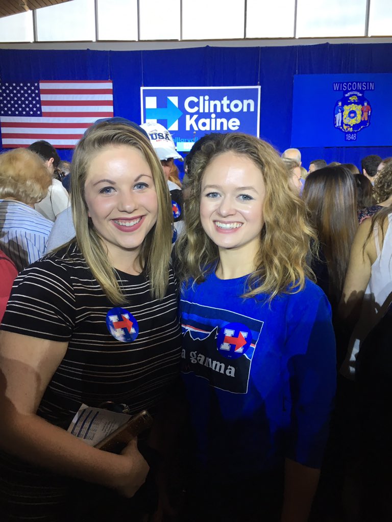 UniteDemsWI's tweet photo. Got TONS of shifts to TURN-OUT-THE-VOTE thanks to @timkaine @russfeingold and @SenatorBaldwin showing up today!! #WithHer #WINsconsin https://t.co/t9CFlkcENY