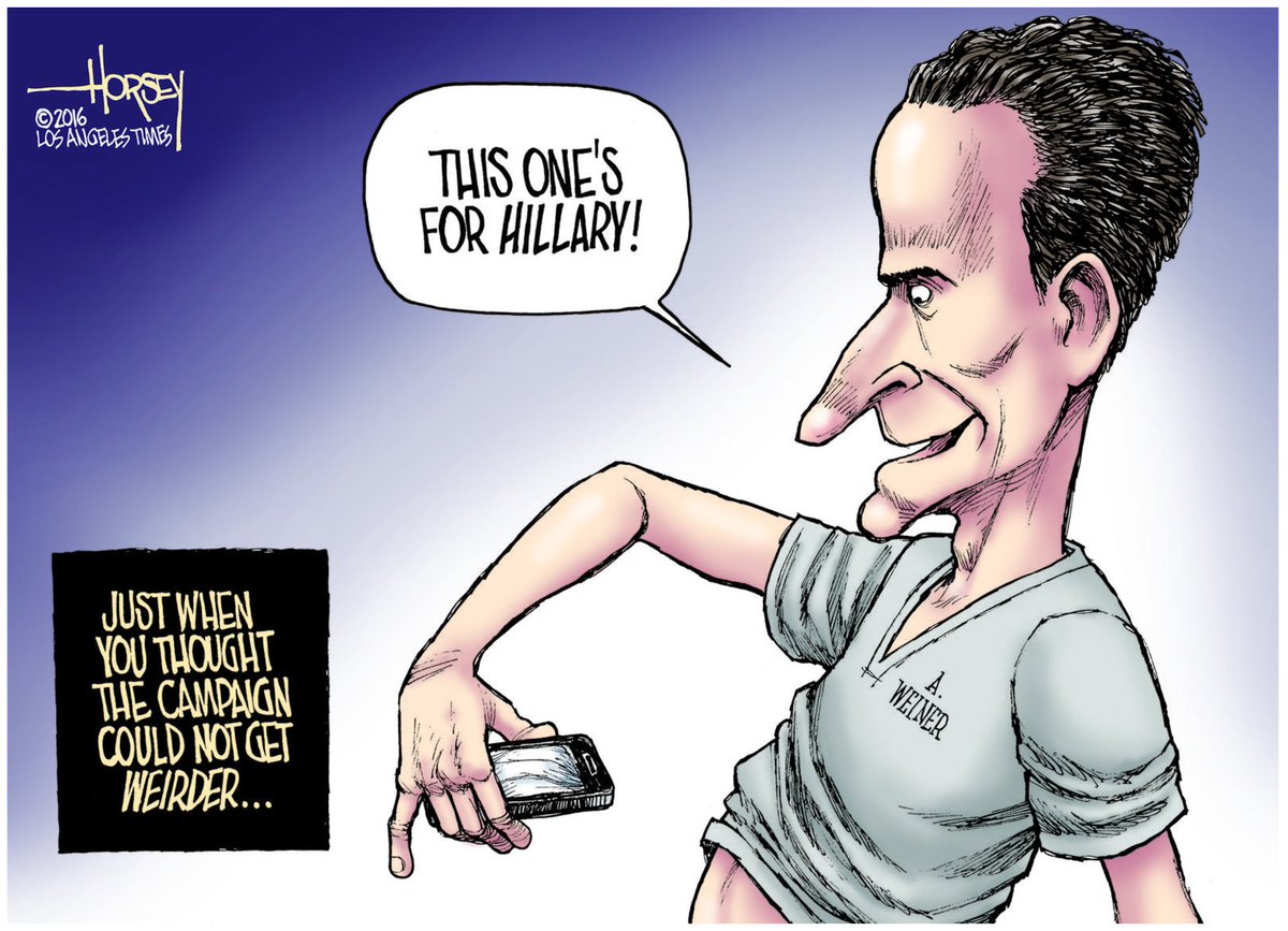David Horsey on Twitter: "FBI has dragged Anthony Weiner into the 2016  campaign? Who's next, O.J.?https://t.co/Xg8FRqSTEL https://t.co/FxrlKu37k4"  / Twitter