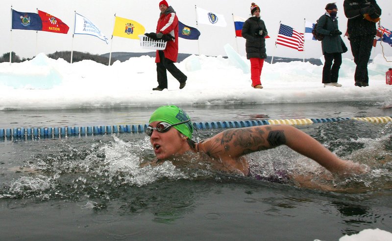 Some stoic swimmers actually carve pools out of #frozen lakes and race each other. ow.ly/7v6a305xdFW