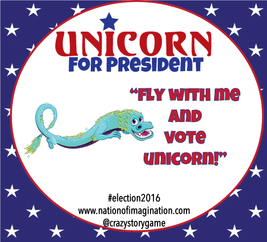 crazystorygame's tweet photo. Fly with me and vote Unicorn For President! #MakeAmericaHappyAgain! #2016Election #election #2016debates https://t.co/1uWLK1vJDJ