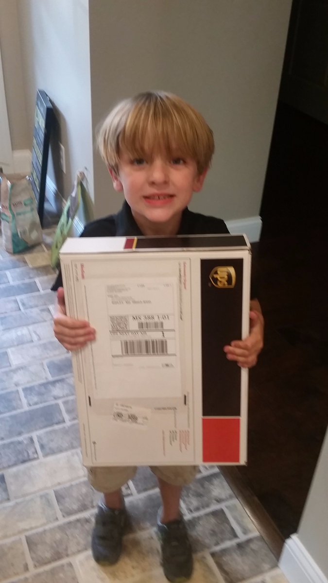 lrobertson9's tweet photo. Thanks for the surprise @UPS ! He was excited! https://t.co/3A6lnciGHJ