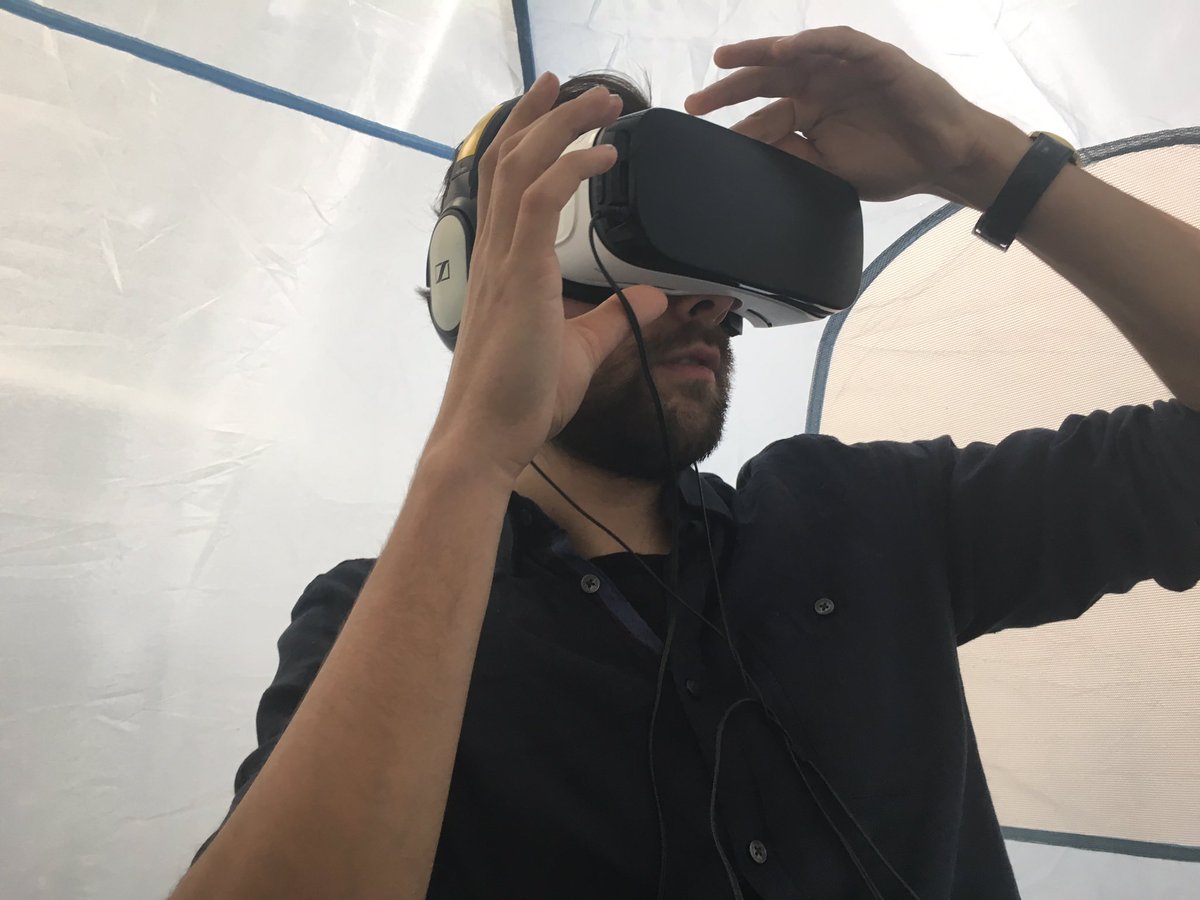 VirtualSarahJ's tweet photo. Big thanks to @RTS_Now for letting us show #chungking360 @perspectivesvr smelly film. Great responses! @RTS_media https://t.co/oM4qiipOHM