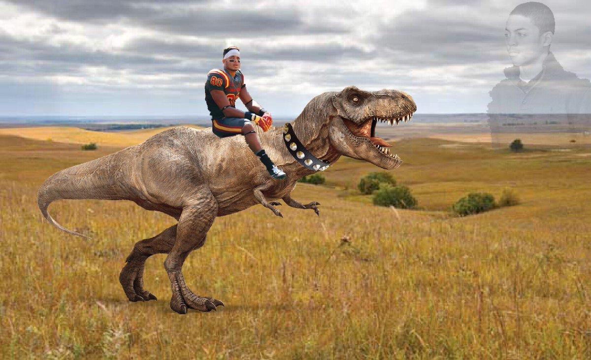 CarsonEppsFan1's tweet photo. The new king has been crowned @cprince_97, and he rides a TRex as his steed https://t.co/pPEaXU1GsY