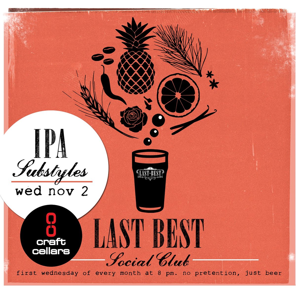 lastbestbrew's tweet photo. Mmmmmm #LastBestSocialClub is tomorrow. We are going to have dreams of @A_Segu &amp; IPA substyles this evening. See you tomorrow at 8! #yyc https://t.co/UlqKIGdMLd