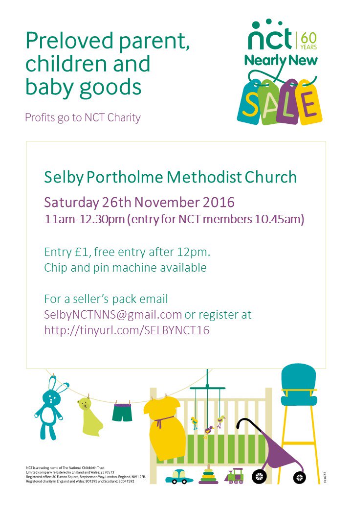 Our next nearly new sale will soon be upon us. Still time to register as a seller or volunteer to help on the day.