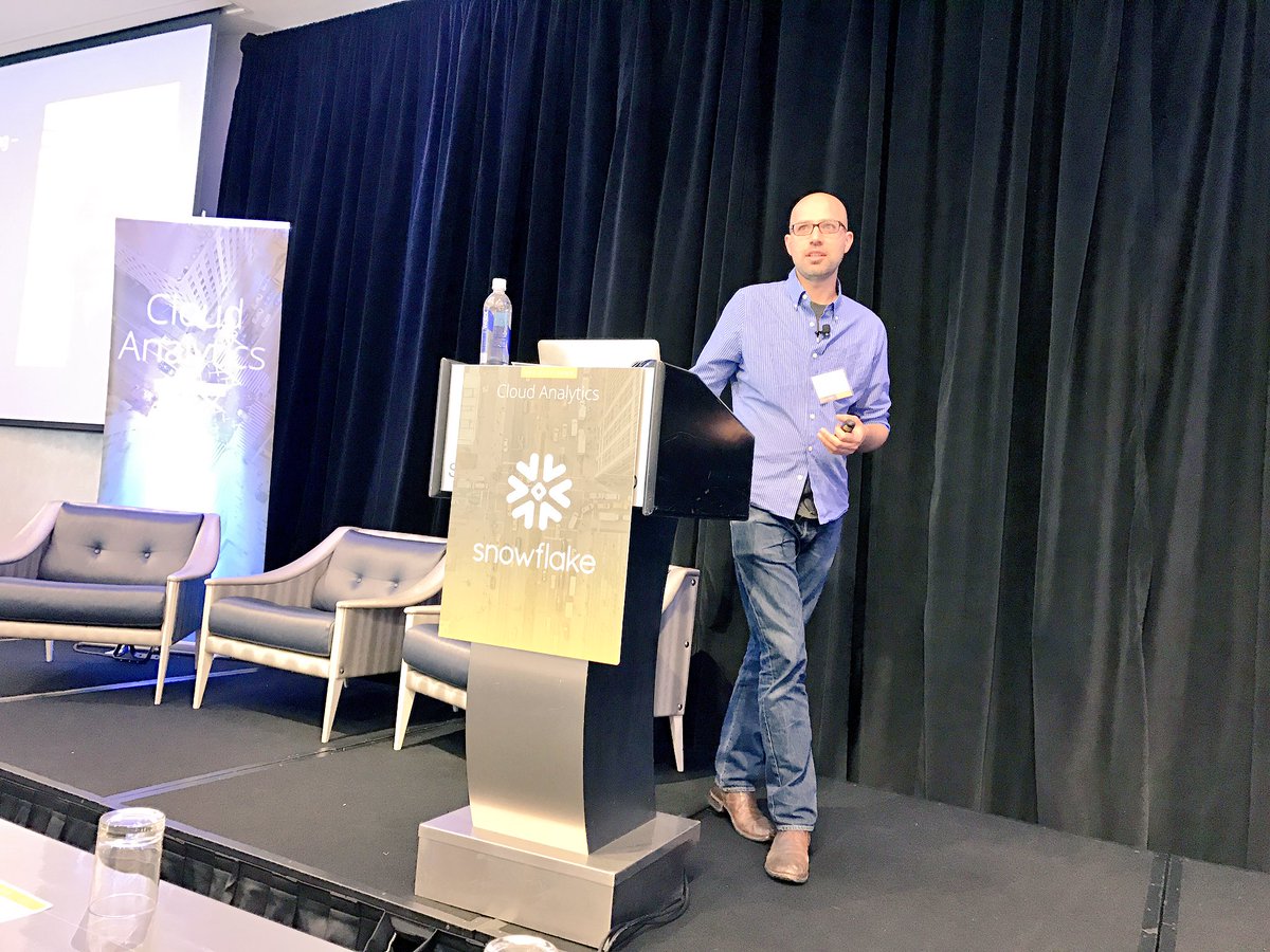 Snowflake's tweet photo. #SnowflakeTour SF- @tkrynski shares @HotelTonight use case w/@SnowflakeDB #cloudanalytics #YourDataNoLimits https://t.co/2sm4o20ETI