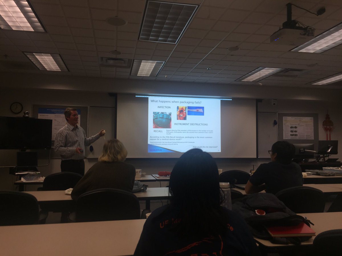 ziynetboz's tweet photo. Dr. Brian Peddie is giving a presentation on medical device #packaging #ufpackaging @uf_abe https://t.co/U3VmxqZ0MF