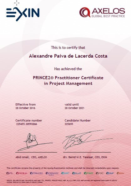 Very happy! One more goal for this year achieved. My PRINCE2 Practitioner certification has just arrived. Thanks <a href="/AXELOS_GBP/">AXELOS Best Practice</a> and <a href="/EXINglobal/">EXIN</a>