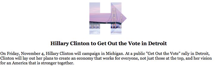 Desperate Hillary Clinton to campaign in Detroit